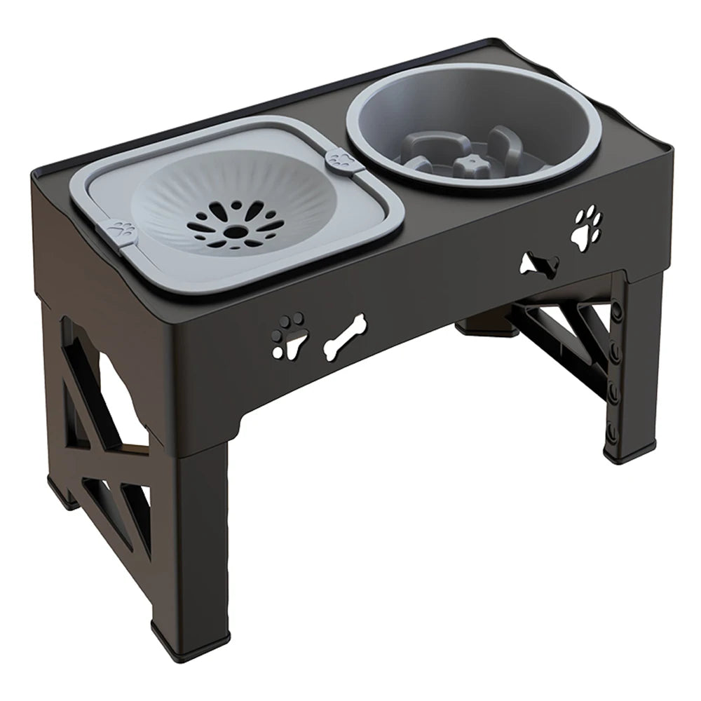 FlowBowl™ – Ciotola regolabile per cani e gatti con doppio scomparto e filtro anti-schizzi